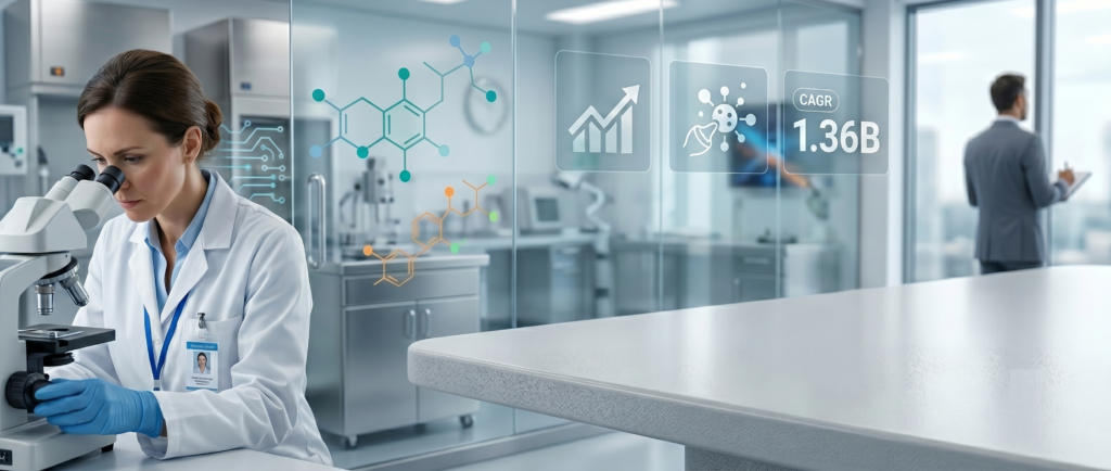 Lab stock image
